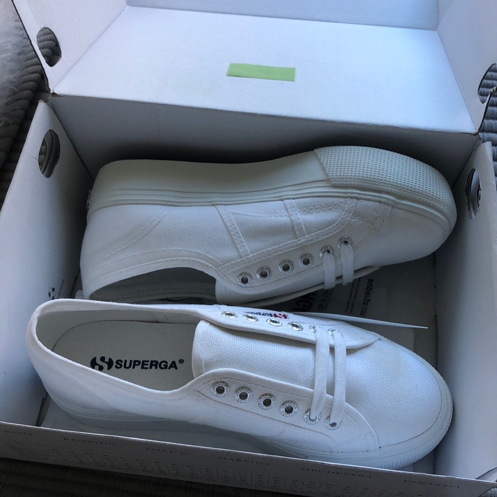 Platform white Superga sneakers